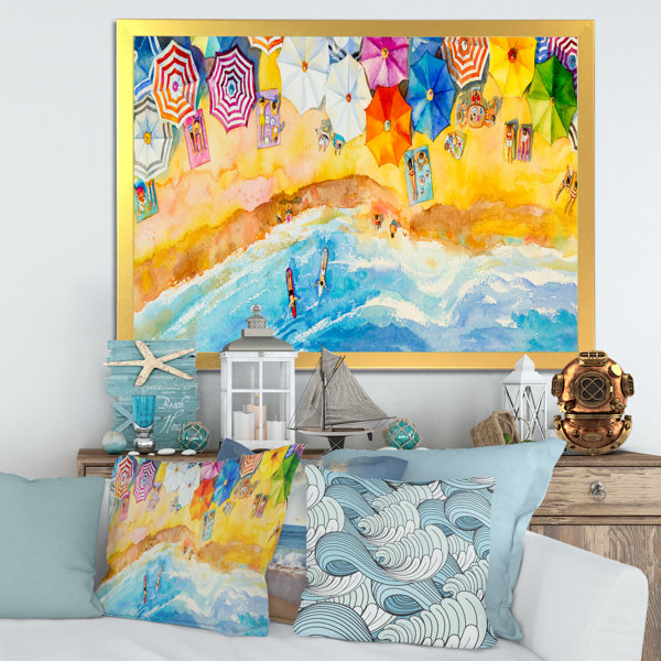 Highland Dunes Aerial Pastel Beach Miami III On Canvas Painting Wayfair